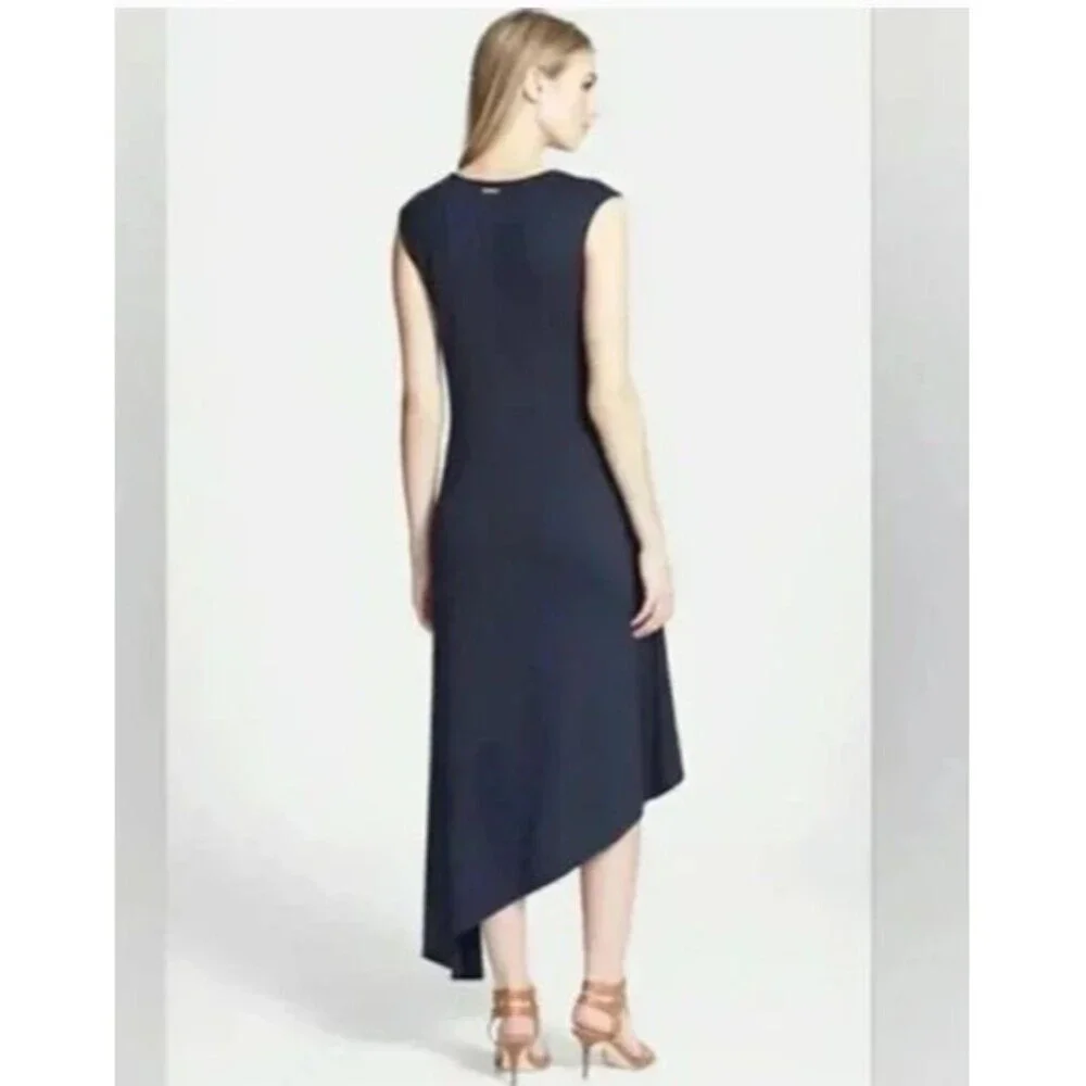 Michael Kors Black Modal Dress Tank Asymetrical Hem Stretch Hi Low Medium